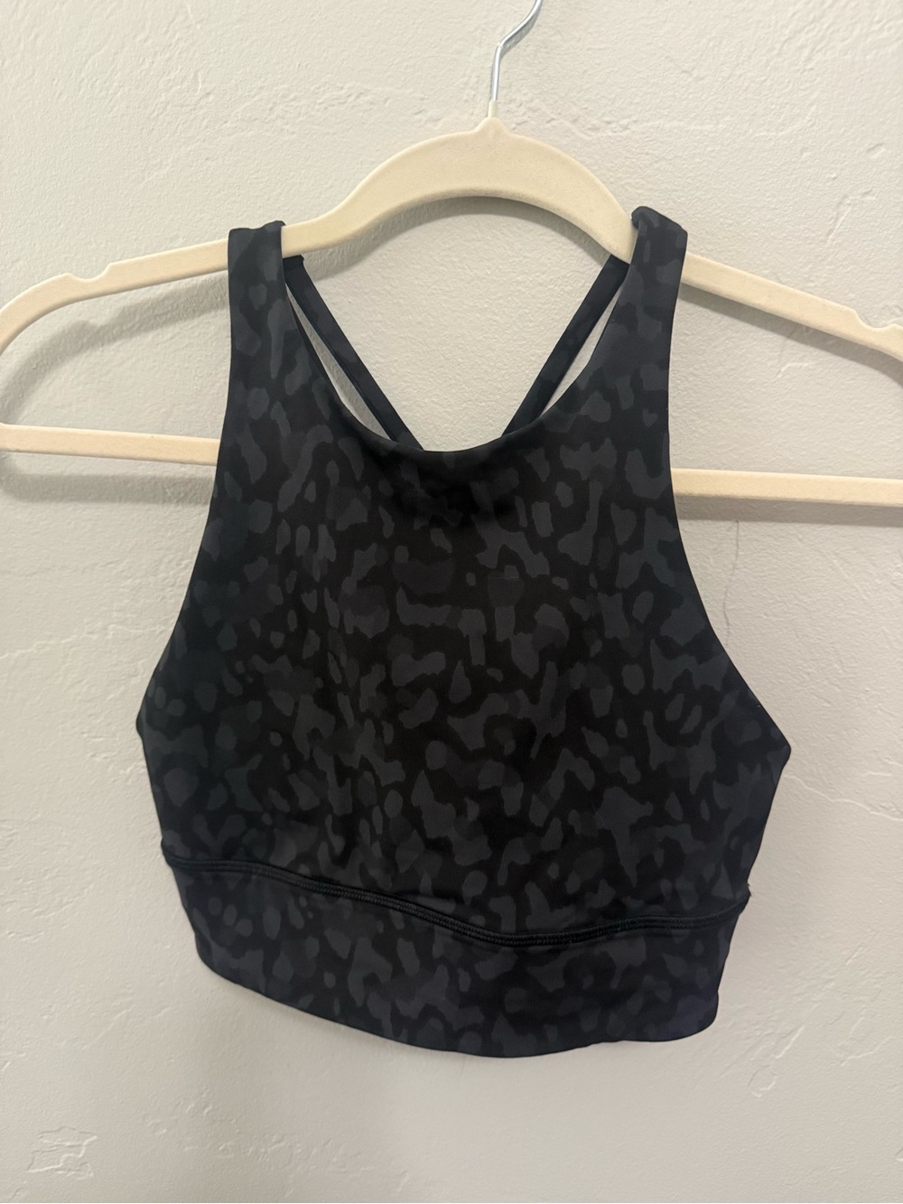 lululemon athletica High-Neck Sports Bra - Black Charcoal Camo